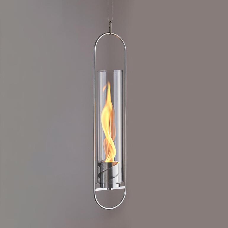 Tourbillon de feu suspendu SPIN Nahaufnahme des Hänge-Flammenwirbel SPIN mit brennender Flamme.