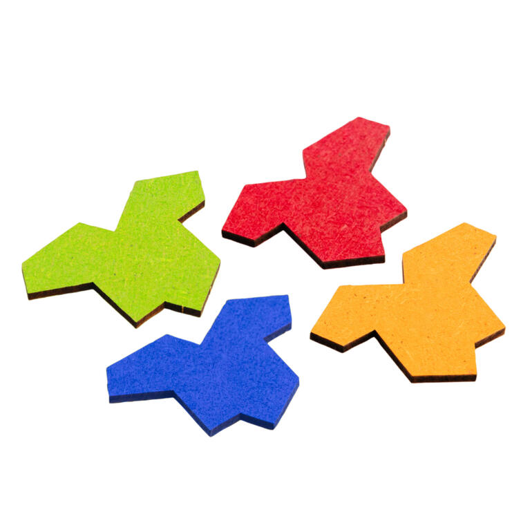 Bunte Puzzlestücke in verschiedenen Farben