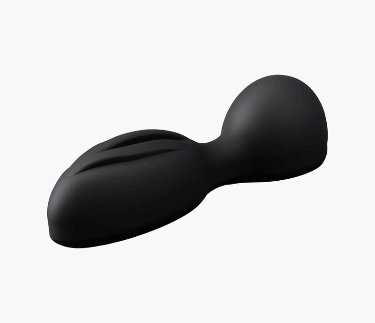 Beckenbodentrigger in schwarzer Farbe, ergonomisches Design für gezielte Anwendungen.