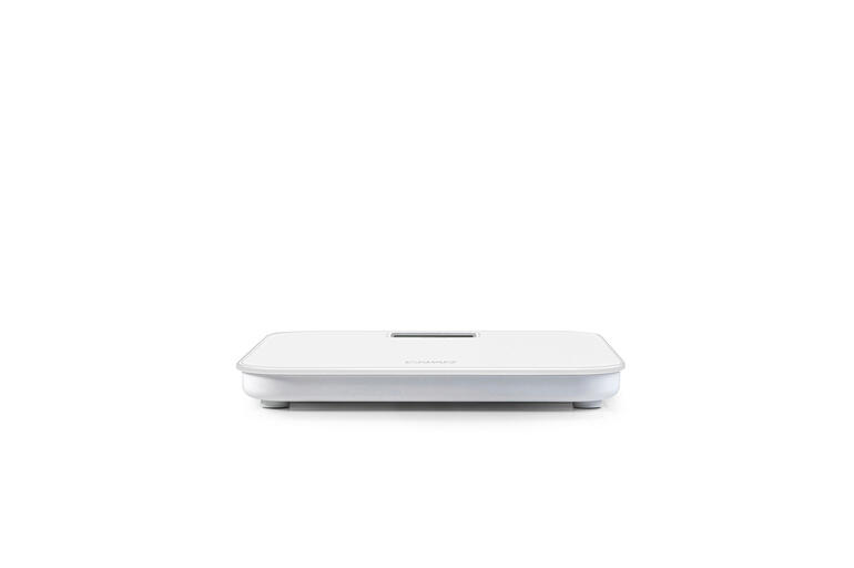 Seitenansicht einer batterielosen Design-Personenwaage