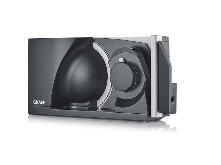 Ultrakompakter Allesschneider von der Seite.