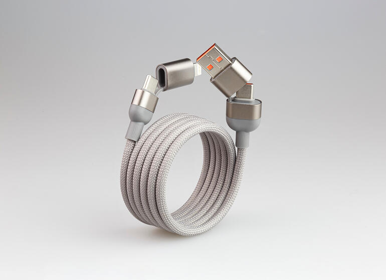 4in1 magnetisches Daten- und Ladekabel, elegant geflochtenes Design