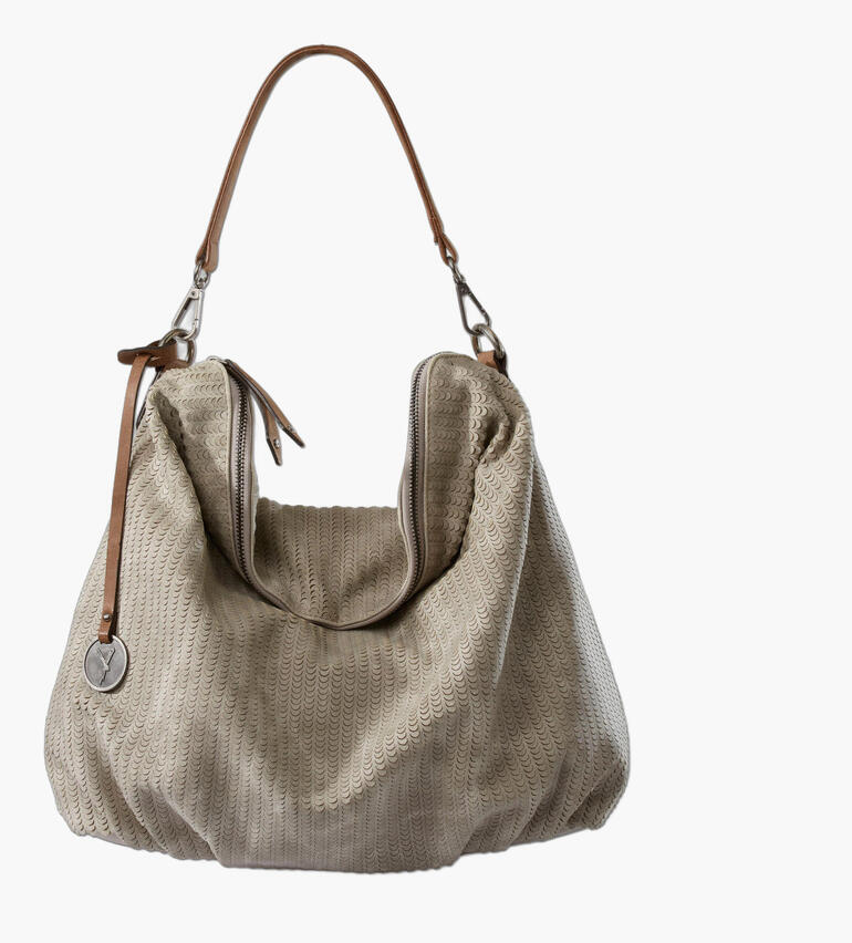 Hobo-Bag aus schöner Struktur mit Henkel