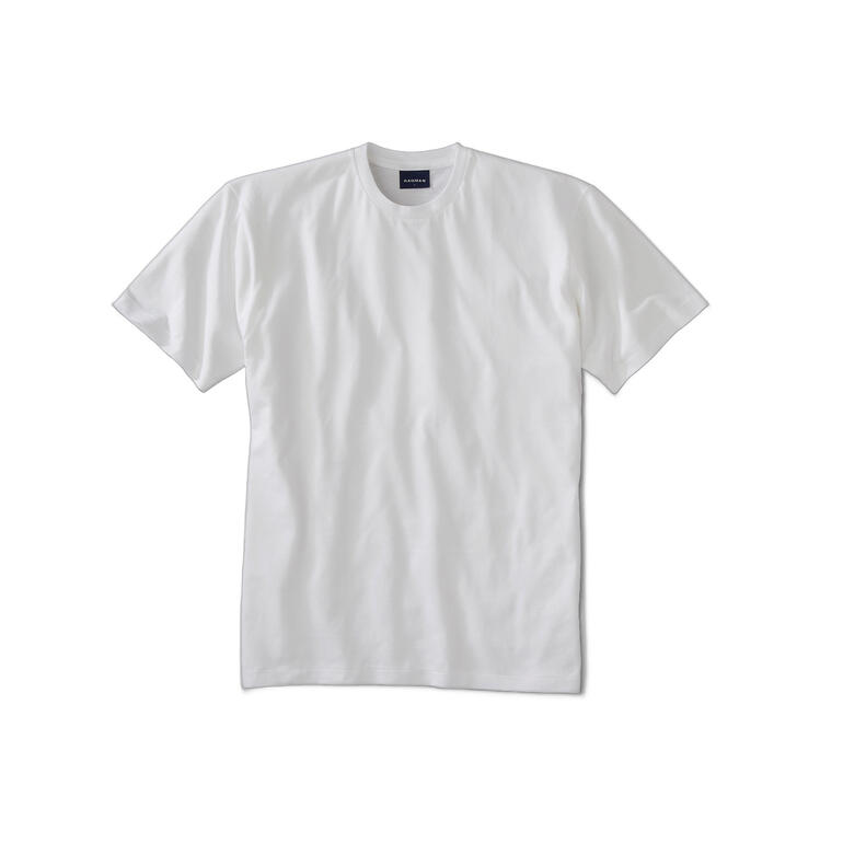Weiss Weißes T-Shirt auf neutralem Hintergrund
