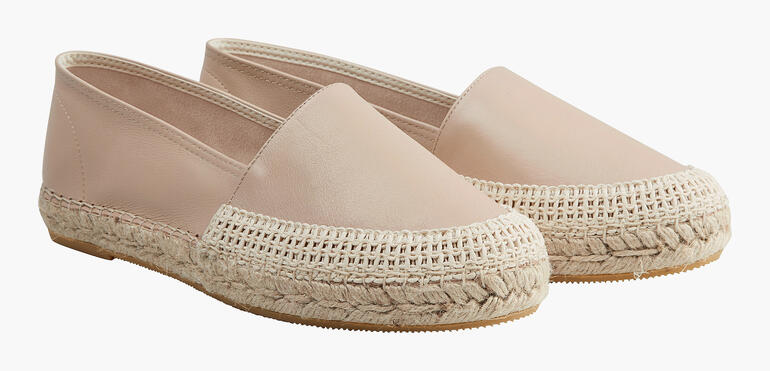 Beige Leder-Espadrilles von Macarena, Größe 36.