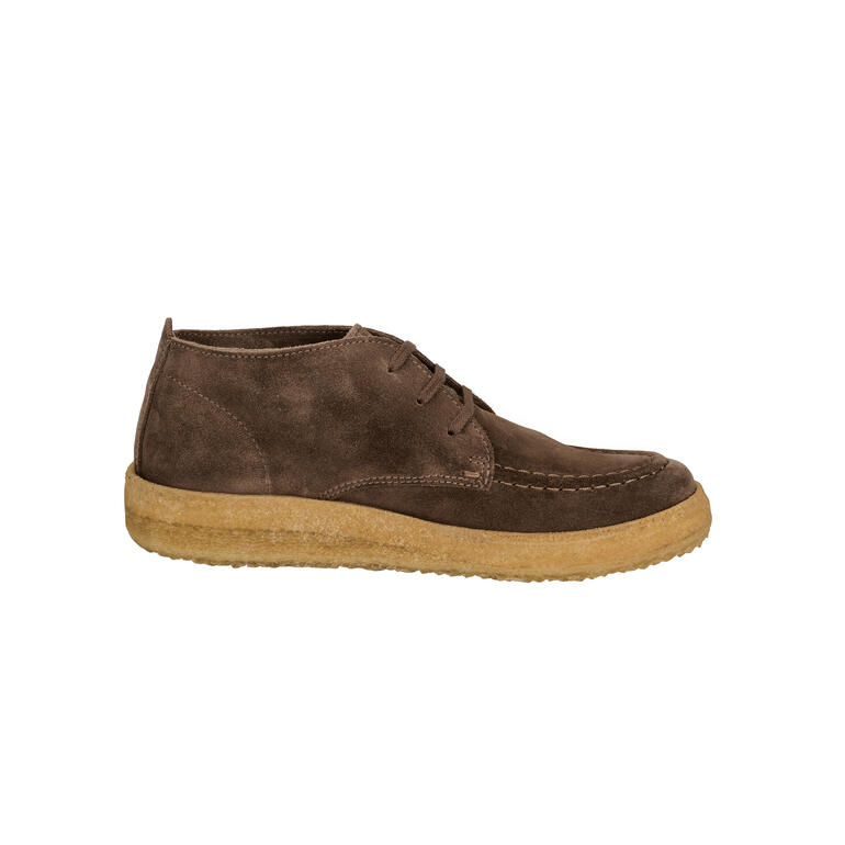 Astorflex Chukka-Boot Seitenansicht des Astorflex Chukka-Boots in braunem Wildleder.