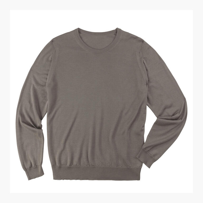 Taupe John Smedley-Pullover, Vorderansicht