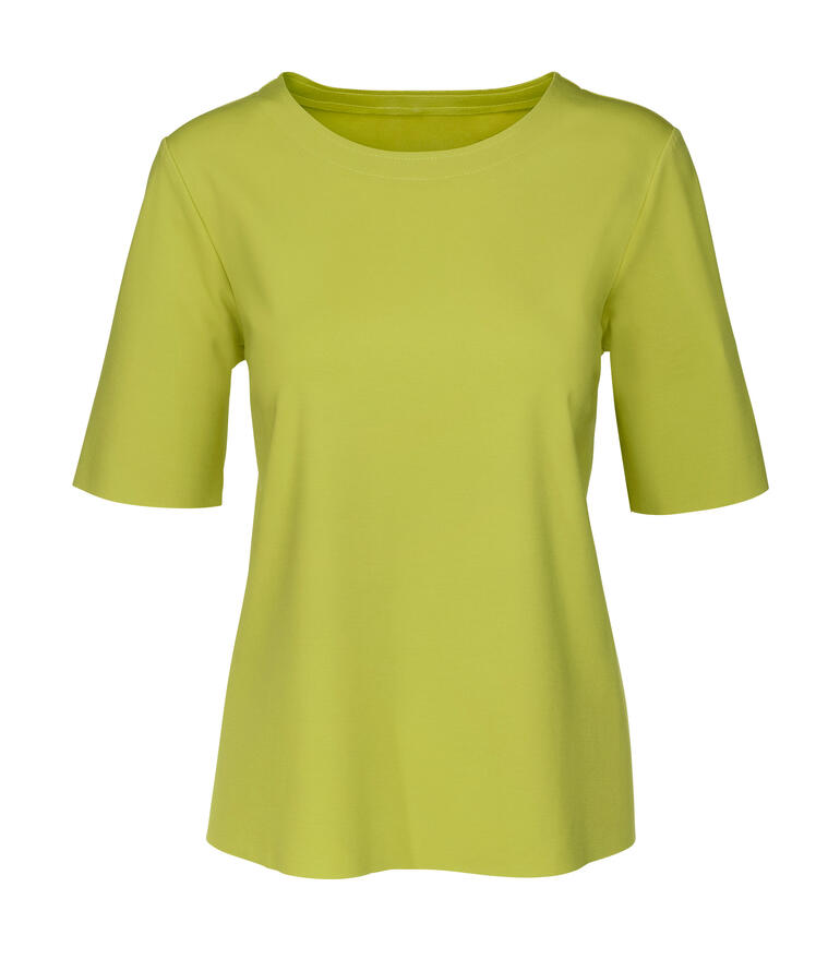 Blusenshirt, Limette Limettengrünes Blusenshirt von Vicario Cinque Punto Milano, Größe 36.