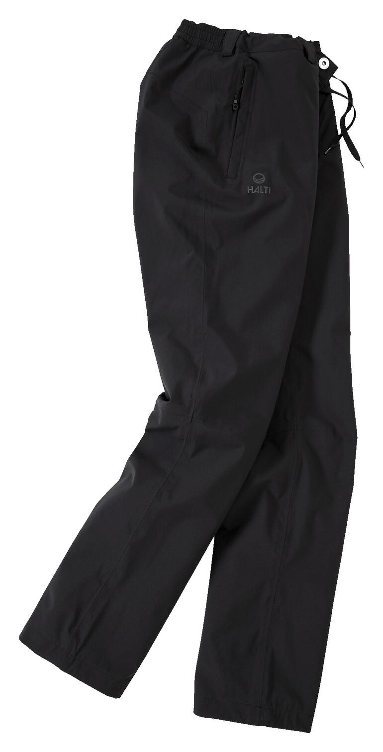 Damen-Hardshell-Hose in Schwarz mit Kordelzug.