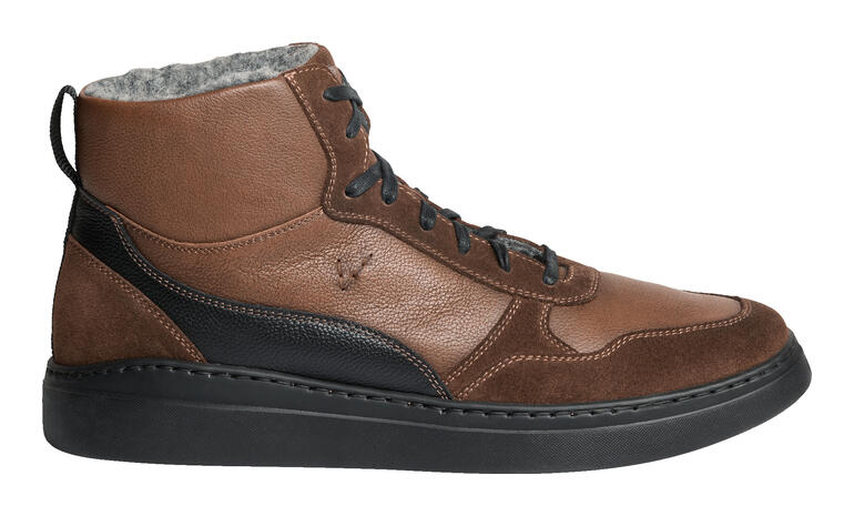Leichter brauner OCONI Wintersneaker mit Schnürung und Innenfutter, Größe 41