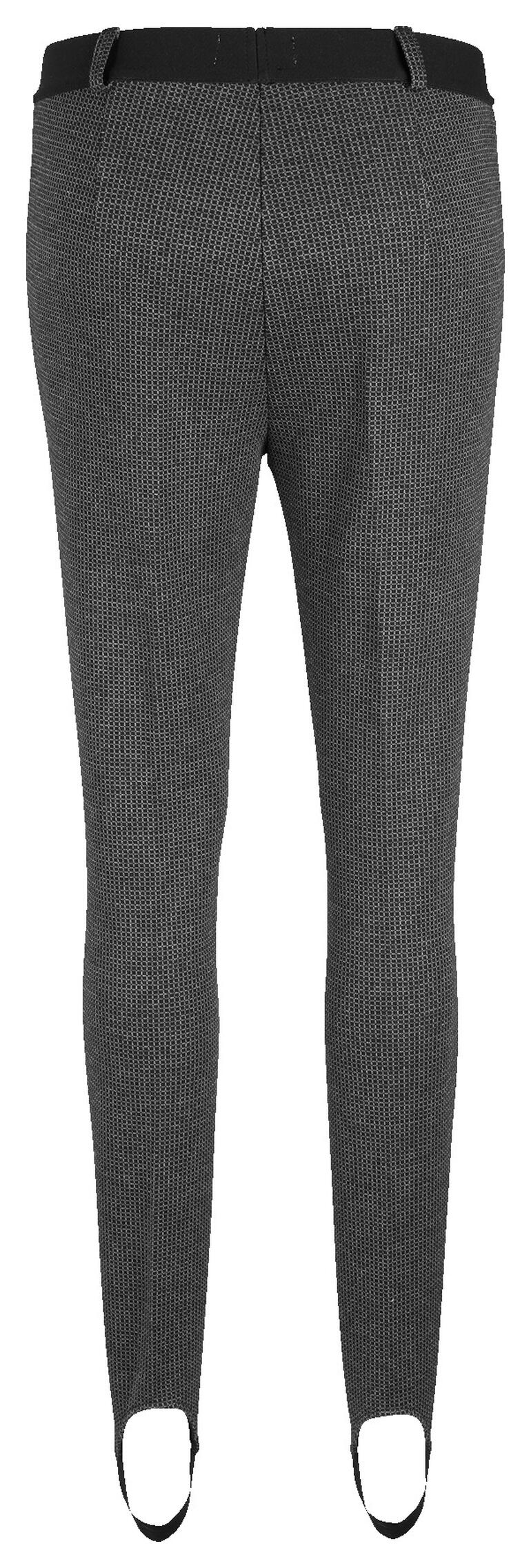 Schwarze Steghose von hinten mit elastischem Bund