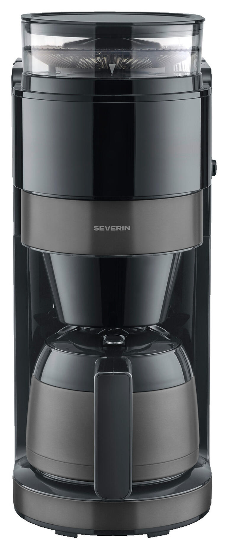 Premium Filterkaffeemaschine mit Mahlwerk und Thermokanne.